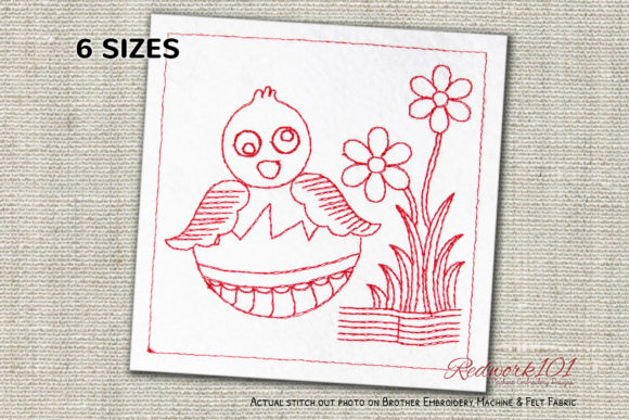 Easter Baby Chick Redwork: A Designer’s Review