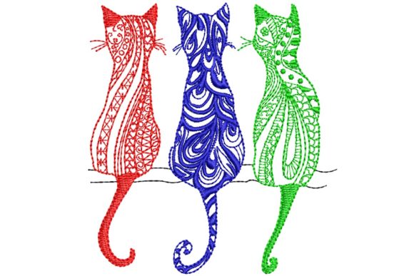 Reviewing 3 Color Cats for Small Hoop Projects
